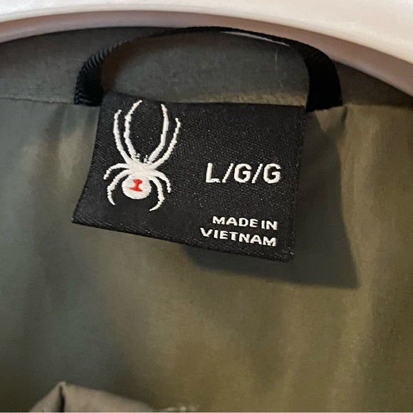 Spyder Men's Level Up Puffer Vest Sz L Insulated Olive Green Full Zip Packable - Picture 5 of 7